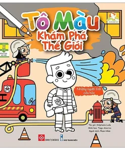 Tô màu lính cứu hỏa 28 trang, bé trai yêu hành động – Sách Tô Màu IQ